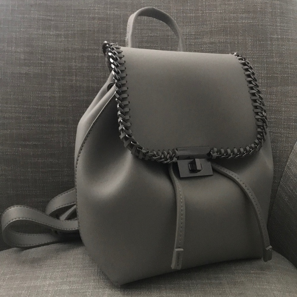 Top shop mini backpack with metal braiding detail.